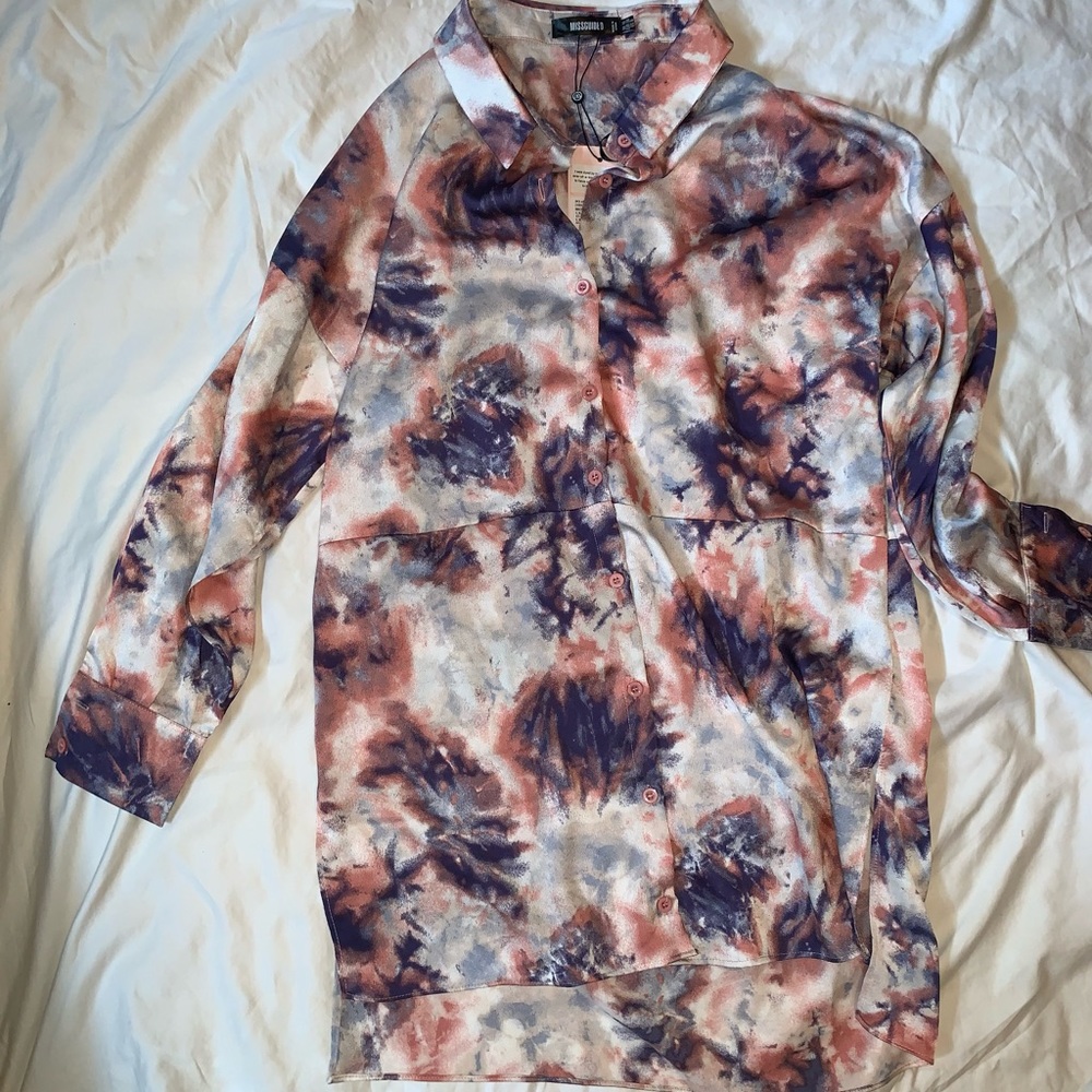 Missguided Dip Back Tie Dye Dress
